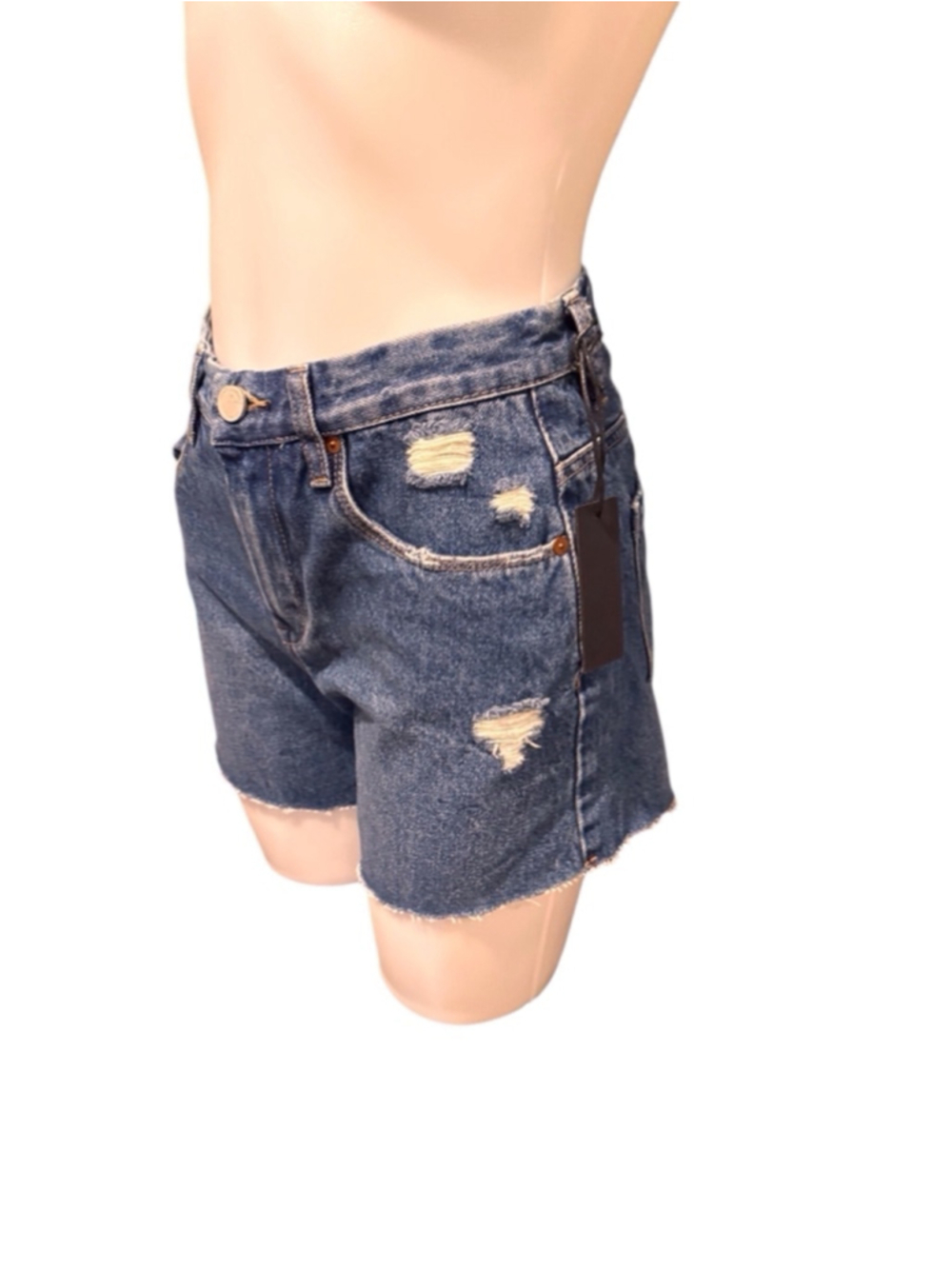 Women's blanknyc The Perry Denim Shorts, Size 26, Blue - Picture 2 of 3